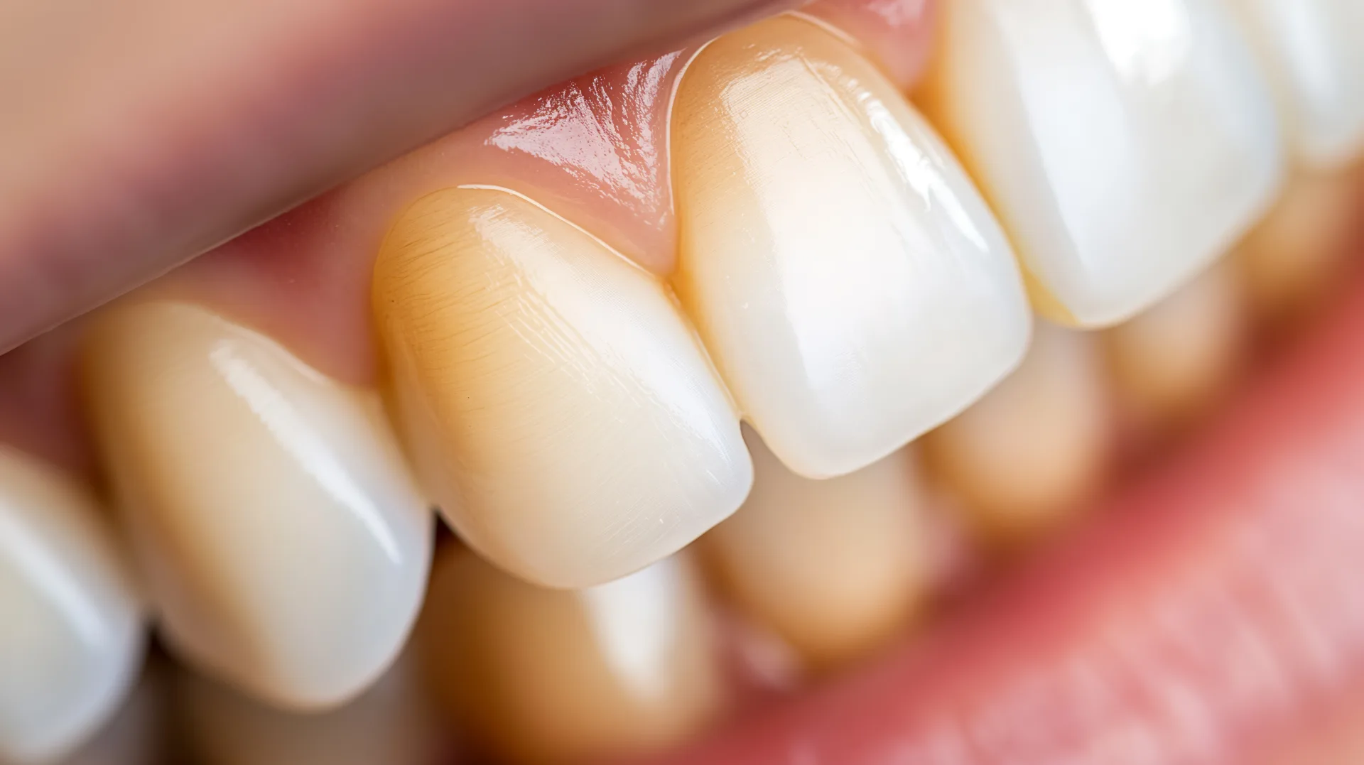  How do veneers become discoloured?